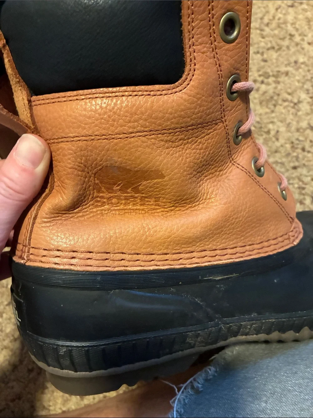 Sorel Brown and Black Men’s Rain & Snow Boots